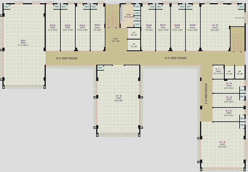 Floor Plan of Kothiya K Star Business Hub in Nava Naroda, Ahmedabad - Image 351605