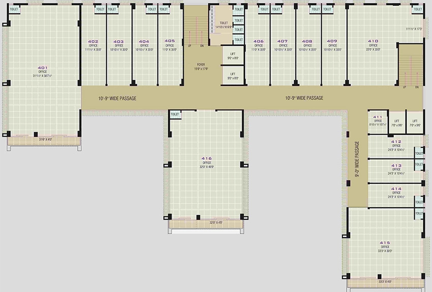 Floor Plan of Kothiya K Star Business Hub in Nava Naroda, Ahmedabad - Image 351602