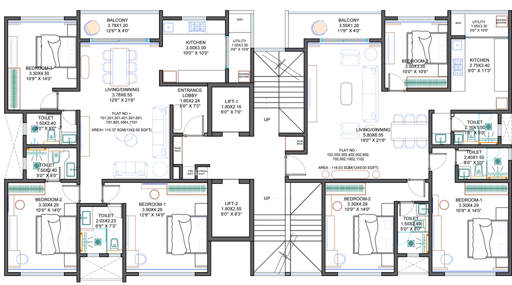 Floor Plan of Balwadkar Marqis in Balewadi, Pune - Image 343876