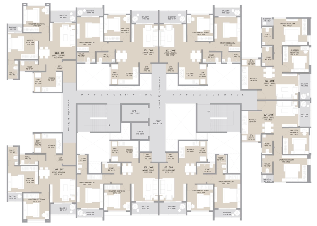 Floor Plan of Belmont Skyverse in Lohegaon, Pune - Image 343888