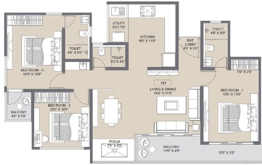 2 BHK Flat in Belmont Skydale in Lohegaon, Pune - Image 885613