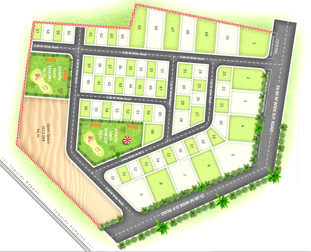 Master Plan of Vision Shayona Valley 3 in Kamptee Road, Nagpur - Image 344166