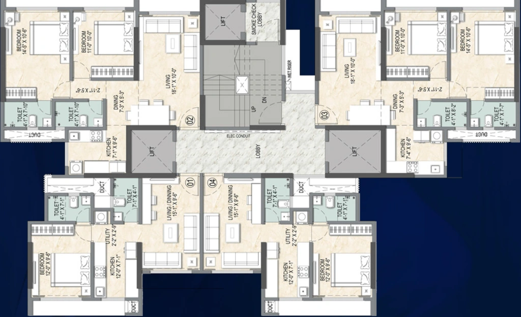 Floor Plan of Alfred Splendour in Malad West, Mumbai - Image 344289