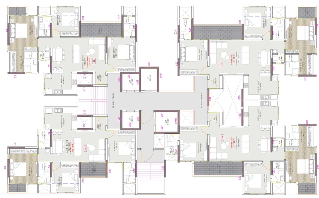 Floor Plan of Gaikwad Unico in Ravet, Pune - Image 344639