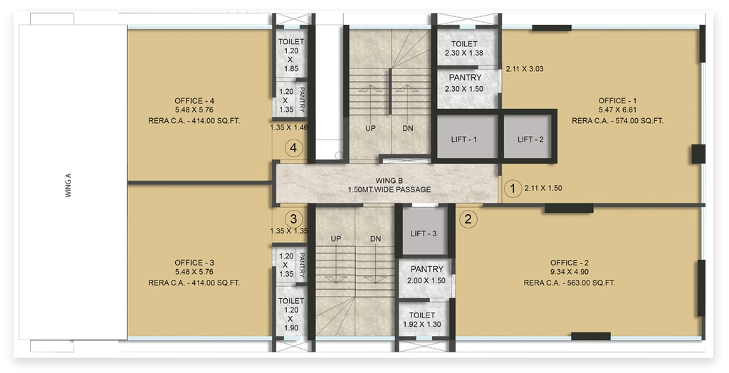 Floor Plan of Commercial Sigma Pearl in Khar West, Mumbai - Image 344733
