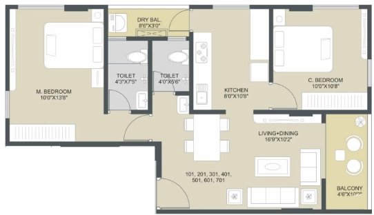 2 BHK Flat in Kiaan Harita in Bavdhan, Pune - Image 886185