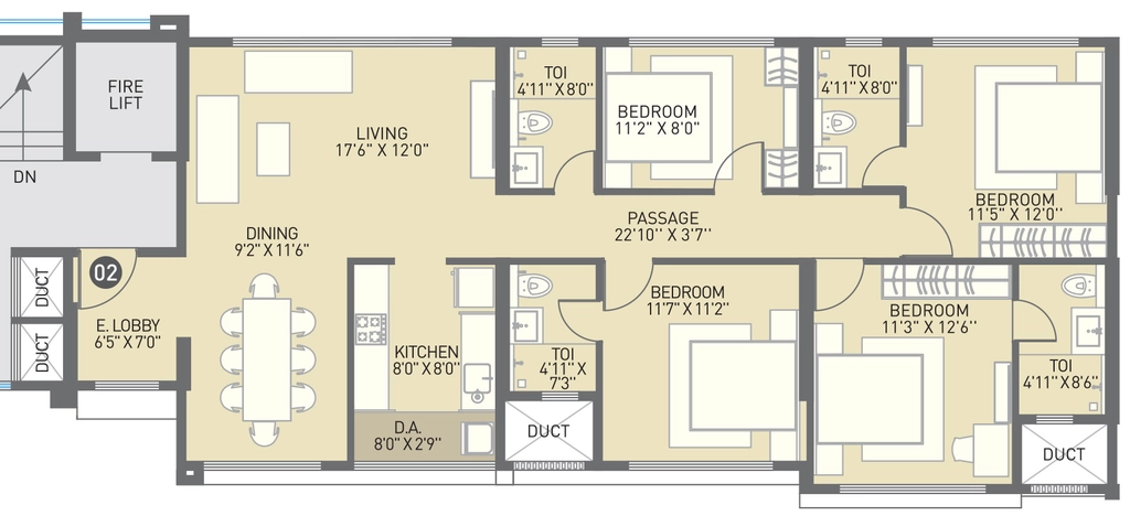 4 BHK Flat in Neelsidhi The Luxe in Shivaji Nagar, Pune - Image 905282