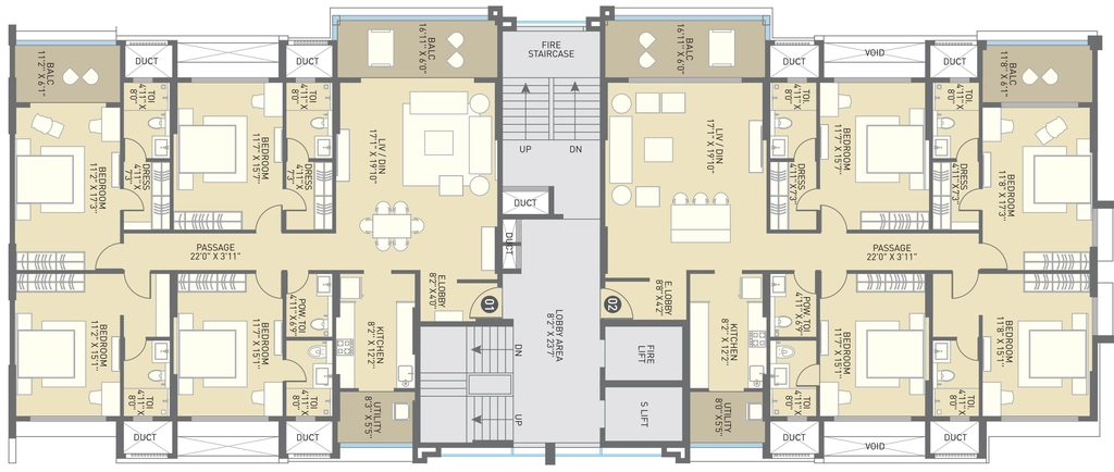 Floor Plan of Neelsidhi The Luxe in Shivaji Nagar, Pune - Image 373806