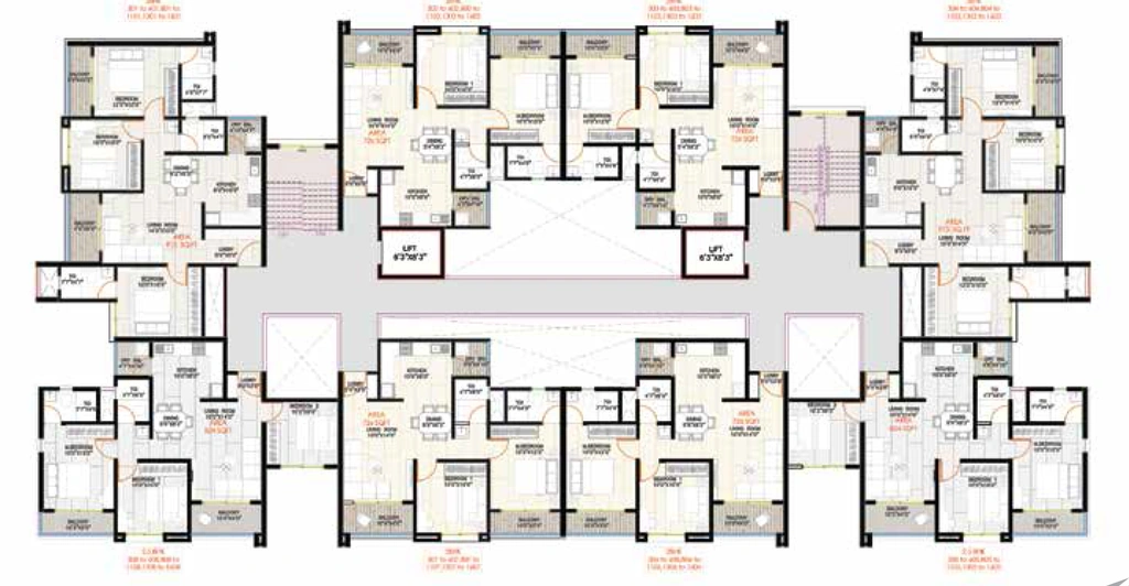 Floor Plan of 24 Life Bliss in Moshi, Pune - Image 345081