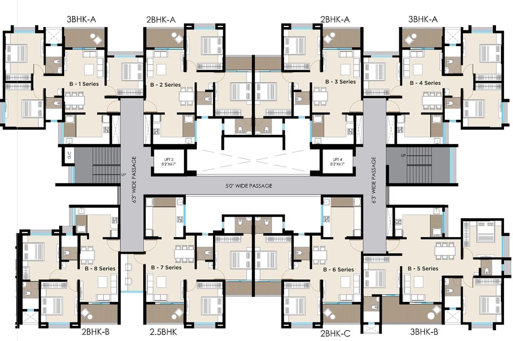 Floor Plan of 24 Life Exotica in Moshi, Pune - Image 345095