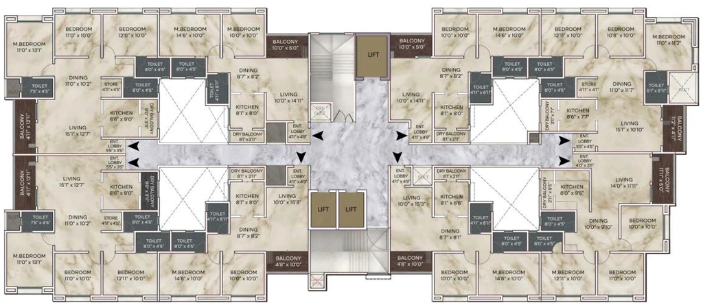 Floor Plan of Global Serenity in Moshi, Pune - Image 345132