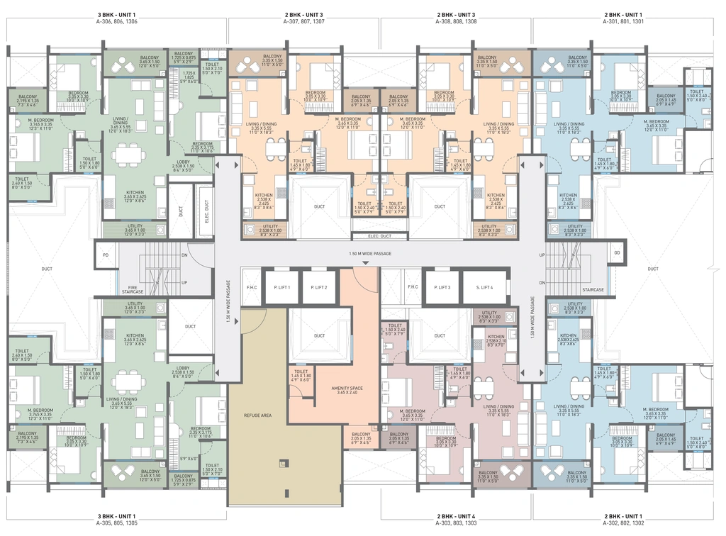 Floor Plan of JN AA Privilege in Punawale, Pune - Image 345286