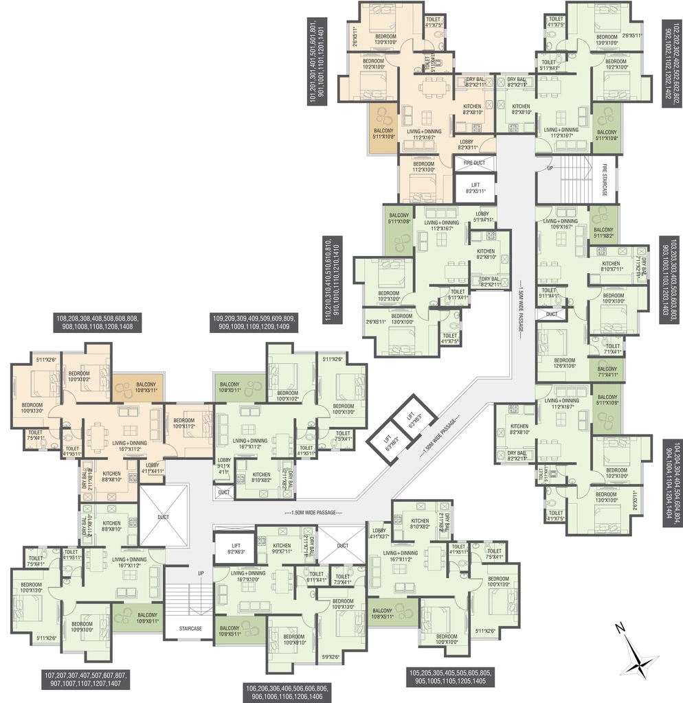 Floor Plan of Primal Saundaryam in Moshi, Pune - Image 345922