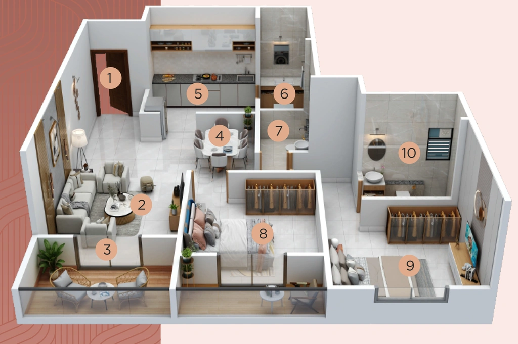 2 BHK Flat in Skyrise Skyscape in Lohegaon, Pune - Image 886744