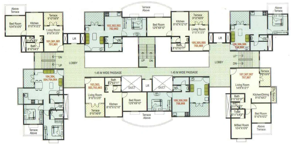 Floor Plan of Kate Mozze Hollyhock City in Lohegaon, Pune - Image 346278