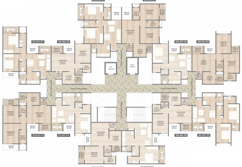 Floor Plan of Yashashree Mangalam Homes in Moshi, Pune - Image 346510