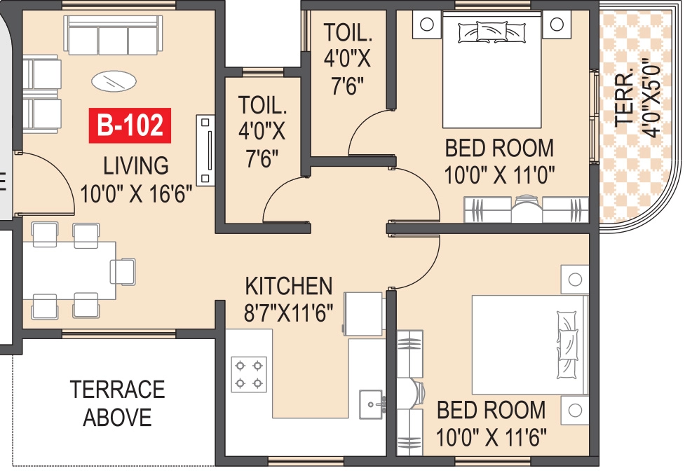 2 BHK Flat in Lanke Palm Avenue 2 in Wakad, Pune - Image 887105