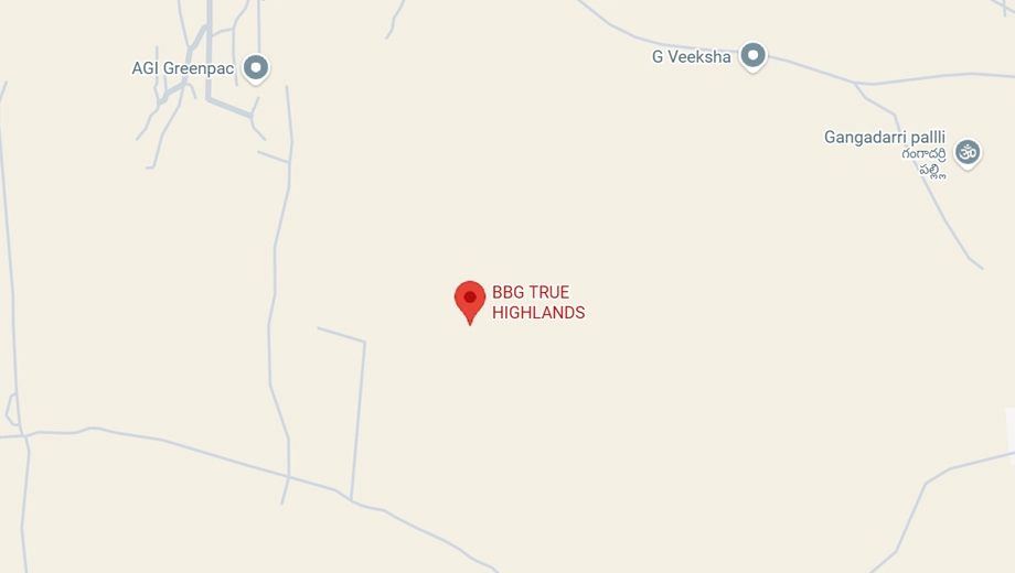 Location of BBG True Highlands in Shadnagar, Hyderabad - Image 346690