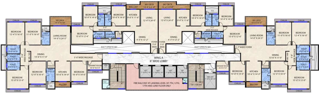Floor Plan of Arihant Aleenta in Vashi, Navi Mumbai - Image 347299