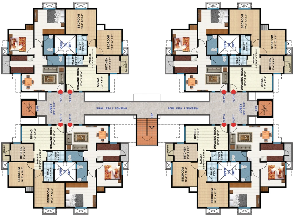 Floor Plan of Mb Town 4 Phase 1 in Zingabai Takli, Nagpur - Image 347424