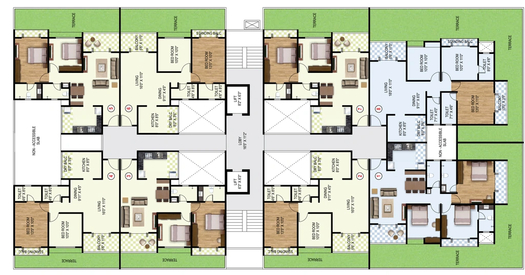 Floor Plan of Ram India Palm Drive in Kharadi, Pune - Image 347462
