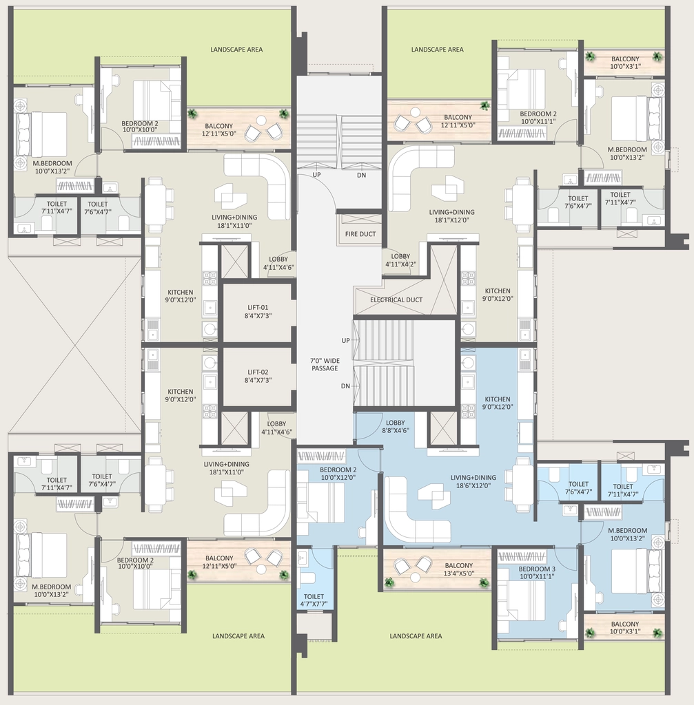 Floor Plan of Rohit 108 Astera in Punawale, Pune - Image 347522