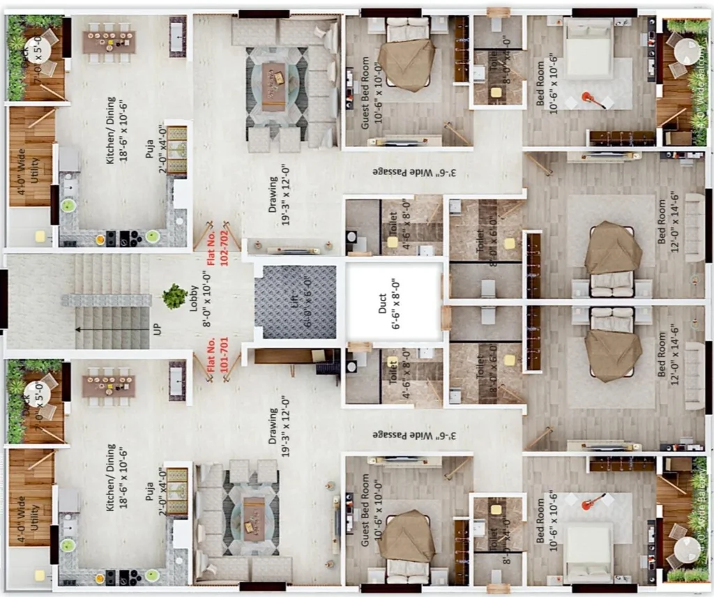 Floor Plan of Sahas Mahalaxmi Residency in Sambhaji Nagar, Nagpur - Image 347560