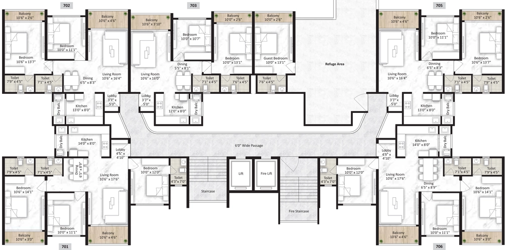 Floor Plan of Saheel Itrend Vesta in Tathawade, Pune - Image 347571