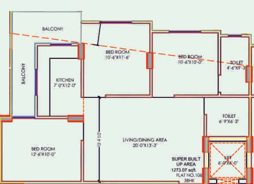 3 BHK Flat in Shree Ram Green Park in Heerapura, Jaipur - Image 887477