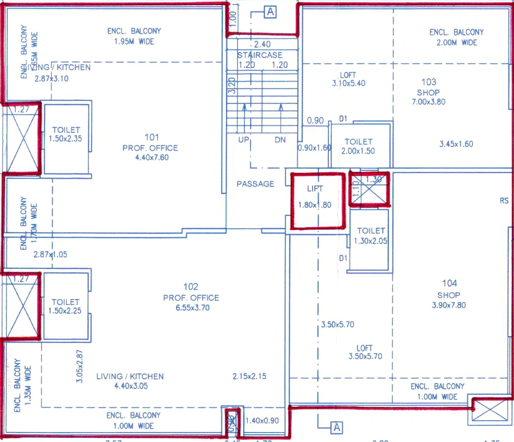 Floor Plan of Commercial Gangotree Ganeshdeep in Kothrud, Pune - Image 347608
