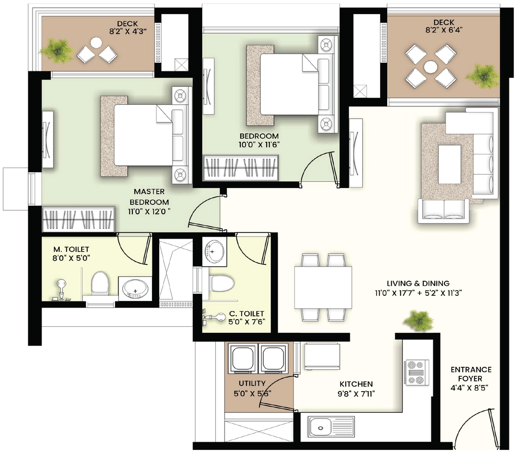 2 BHK Flat in Shapoorji Pallonji Vanaha Verdant in Bavdhan, Pune - Image 915007