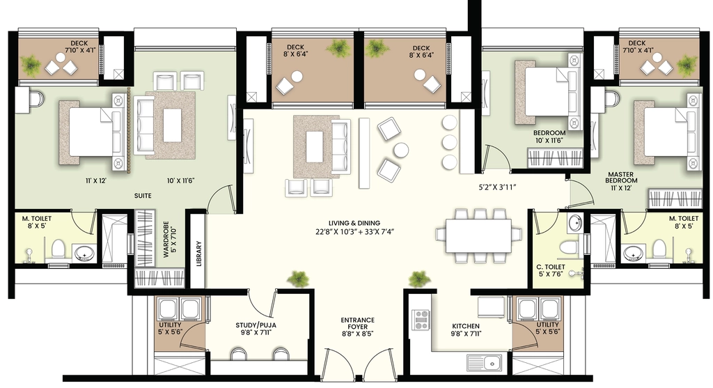 3.5 BHK Flat in Shapoorji Pallonji Vanaha Verdant in Bavdhan, Pune - Image 915009