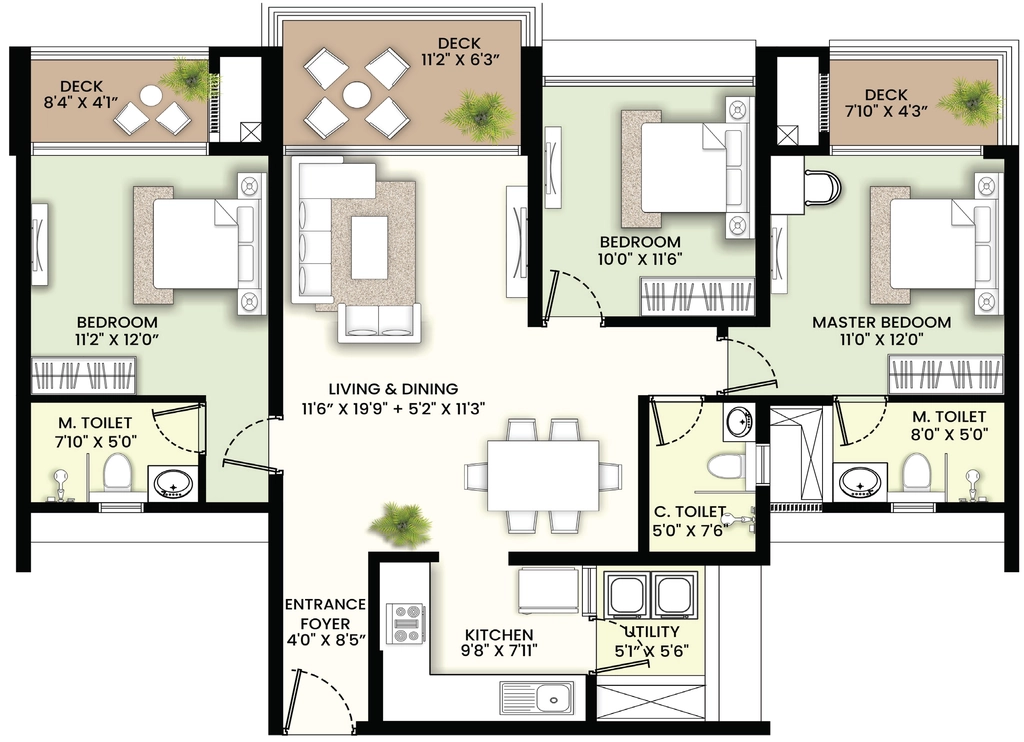 3 BHK Flat in Shapoorji Pallonji Vanaha Verdant in Bavdhan, Pune - Image 915008