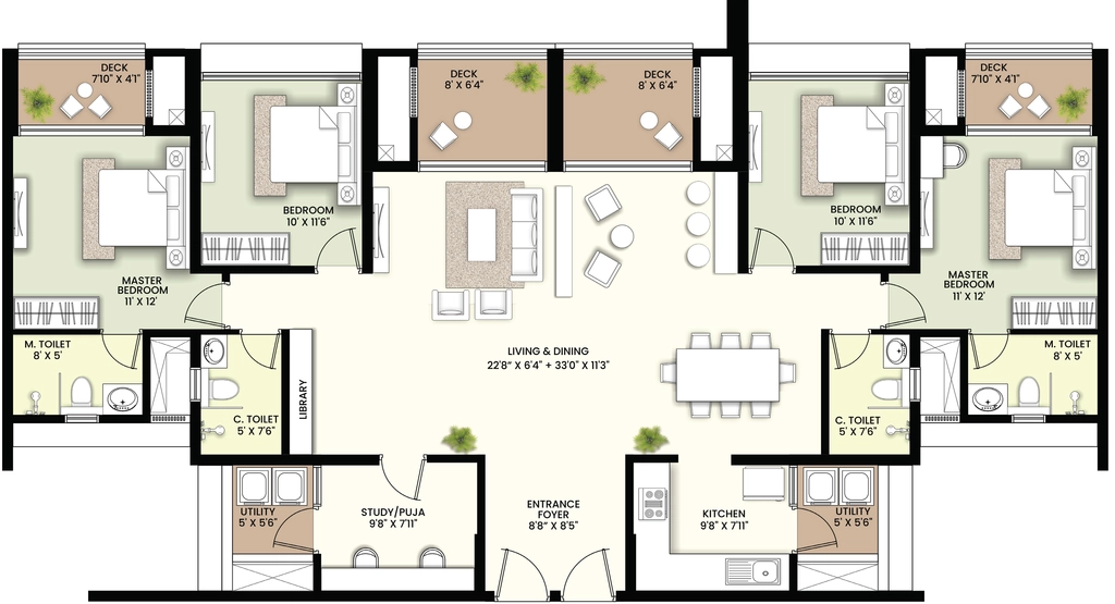 4.5 BHK Flat in Shapoorji Pallonji Vanaha Verdant in Bavdhan, Pune - Image 915010