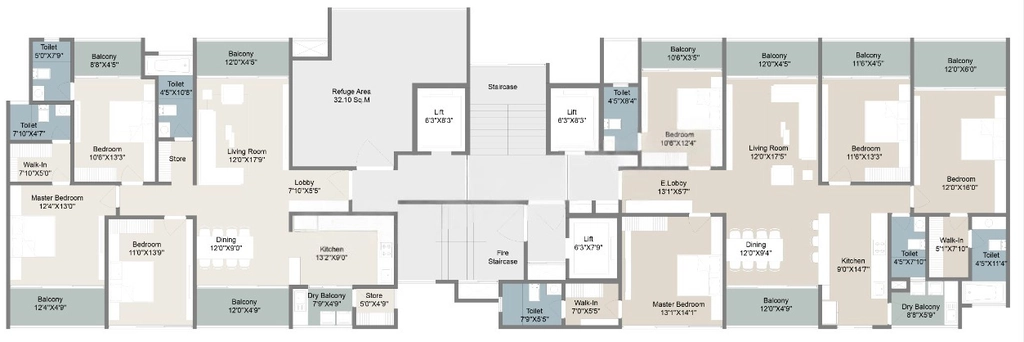 Floor Plan of Shree Sonigara Quorra in Tathawade, Pune - Image 347885