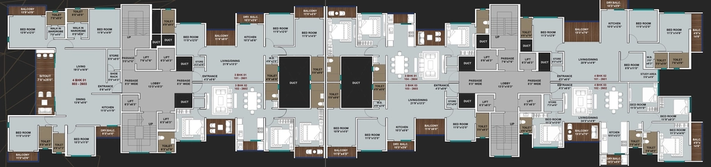 Floor Plan of Shubh Swarovski in Baner, Pune - Image 347901