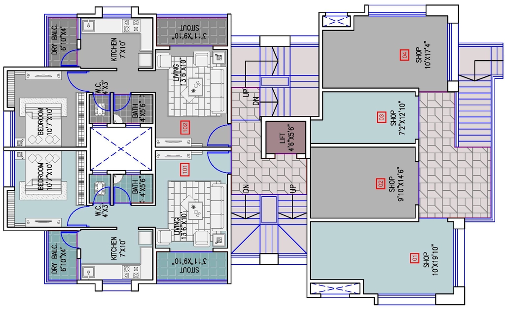 Floor Plan of Badhekar Swargandh in Kothrud, Pune - Image 347970