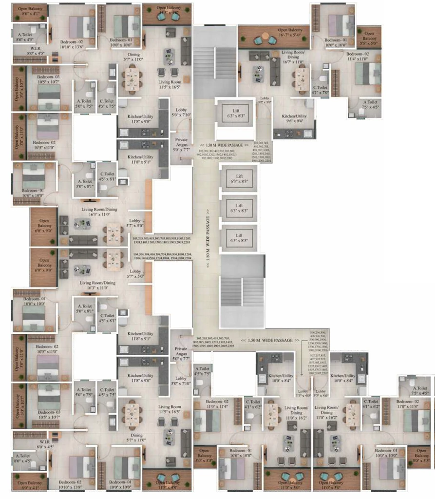 Floor Plan of Sonigara The Unicorn in Ravet, Pune - Image 348192
