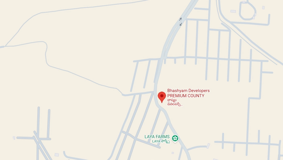 Location of Bhashyam Premium County 2 in Tukkuguda, Hyderabad - Image 348347