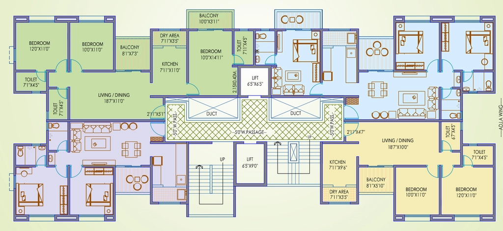 Floor Plan of SPB Palaash Aayush in Pimpri Chinchwad, Pune - Image 348364