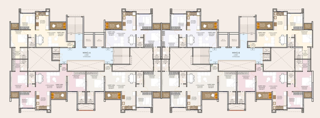 Floor Plan of We Spacess Stellar Symphony in Ravet, Pune - Image 348383