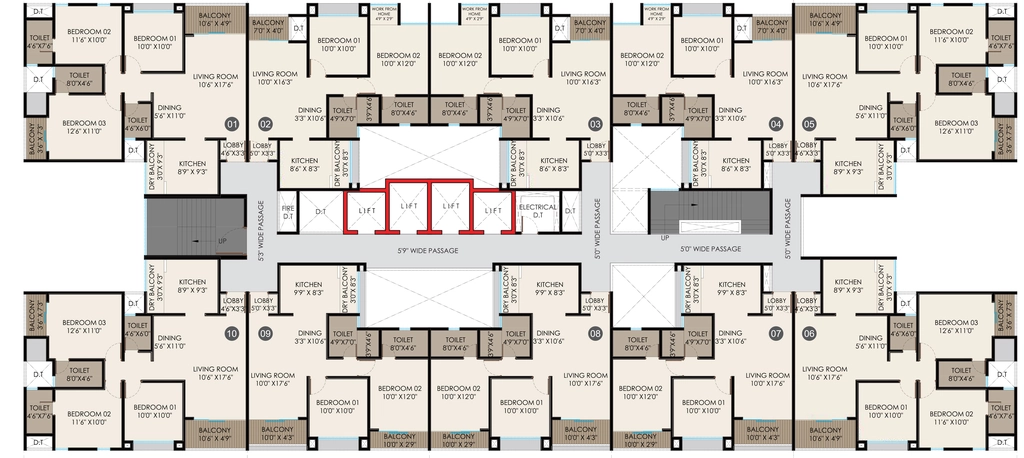 Floor Plan of Vrunda K K Tathastu in Moshi, Pune - Image 348550