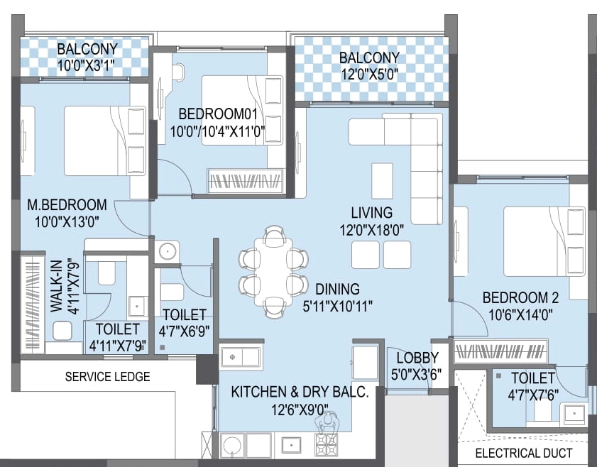 3 BHK Flat in Yashada Earthsong in Ravet, Pune - Image 888051