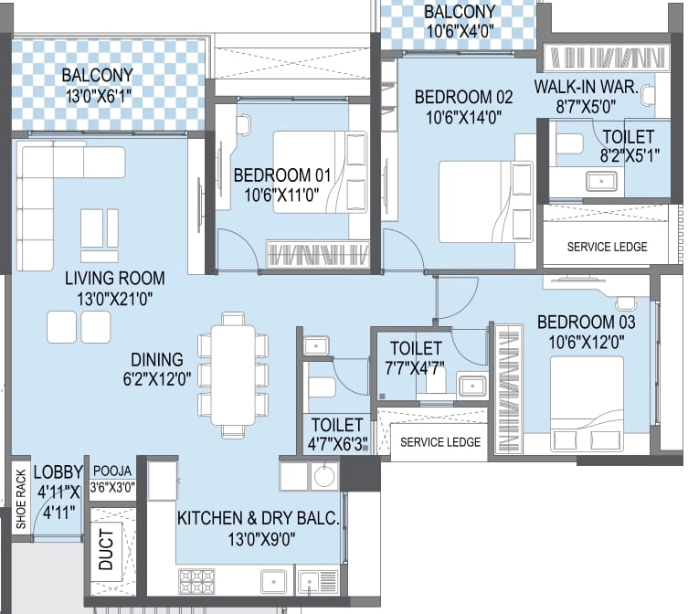 3 BHK Flat in Yashada Earthsong in Ravet, Pune - Image 888052