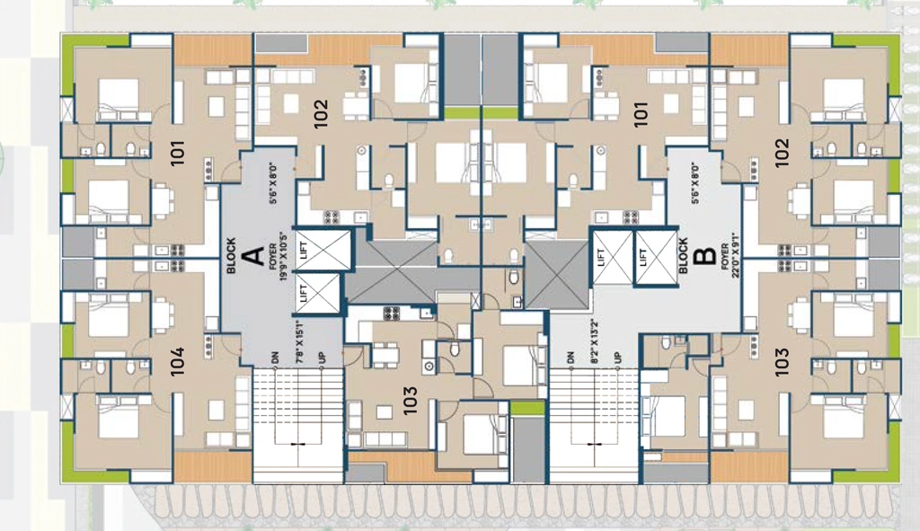 Floor Plan of Harsiddh Heartland in Randesan, Gandhinagar - Image 348657