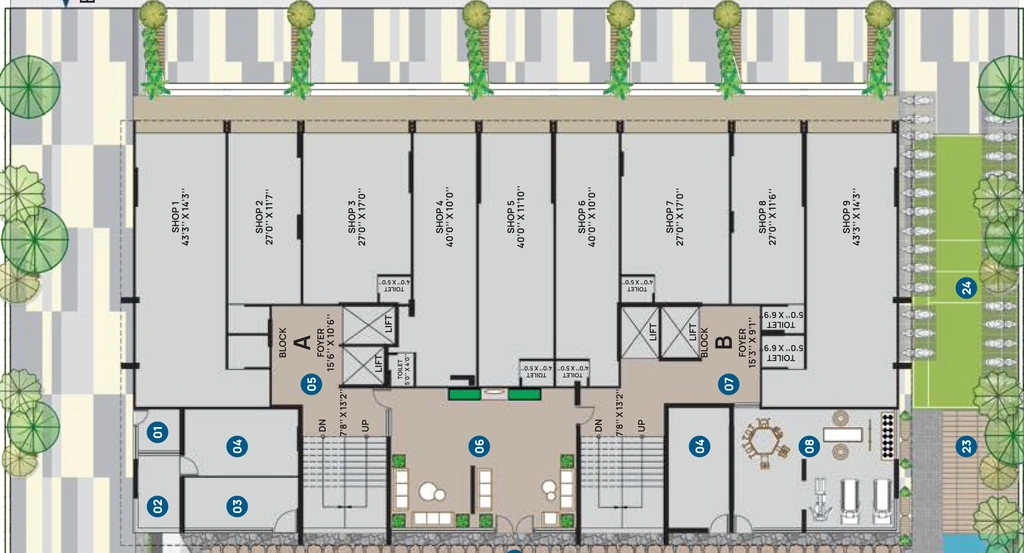 Floor Plan of Commercial Harsiddh Heartland in Randesan, Gandhinagar - Image 348672