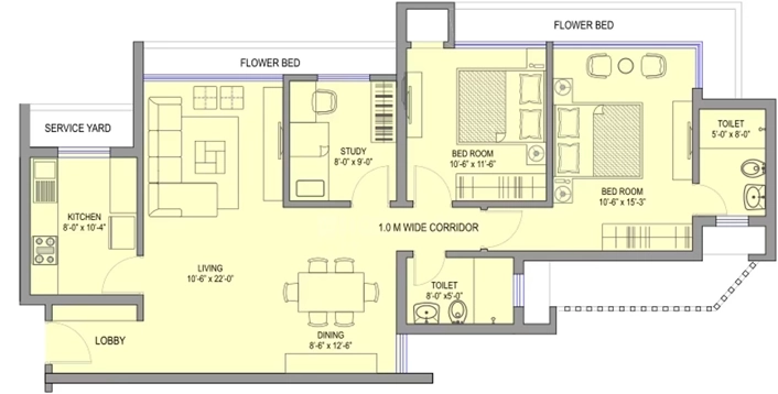 2.5 BHK Flat in Gundecha Premiere in Kandivali East, Mumbai - Image 888090