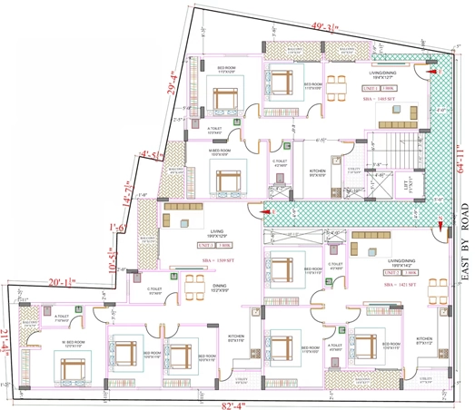 Master Plan of SLV Brundavan in Hoskote, Bangalore - Image 348784