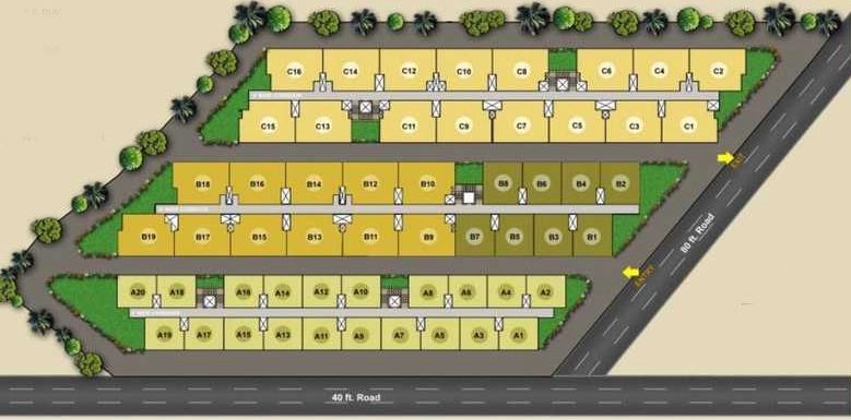 Master Plan of Jupiter Commanders Glory in Jalahalli, Bangalore - Image 348873