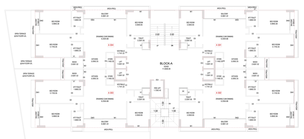 Floor Plan of Hilltown The Overa in Koba, Gandhinagar - Image 348939